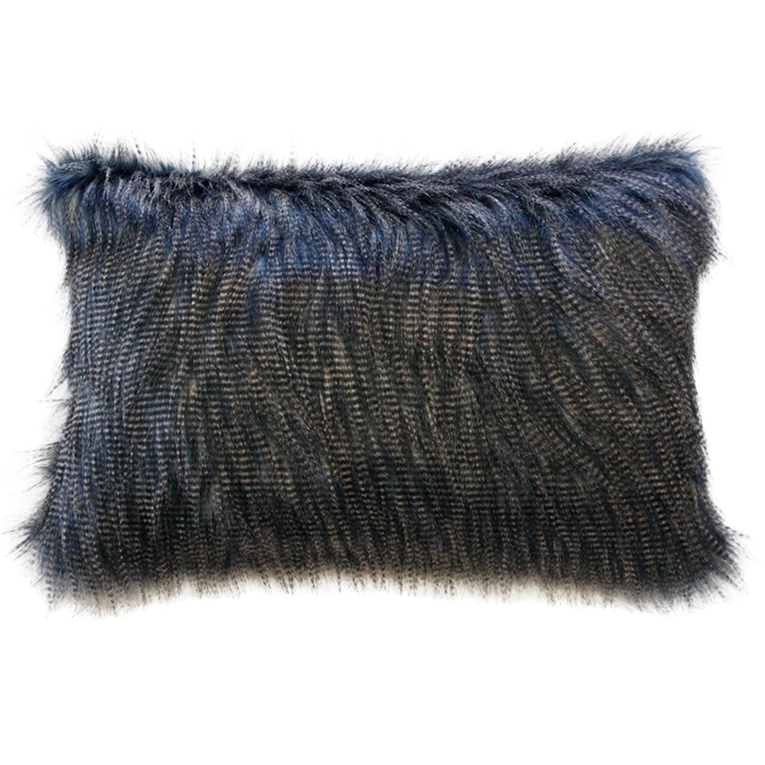 Heirloom Exotic Faux Fur - Cushion / Throw  - Dark Pheasant image 1